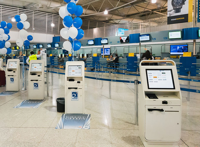 HJL Empfohlene Kiosk installation im Flughafen